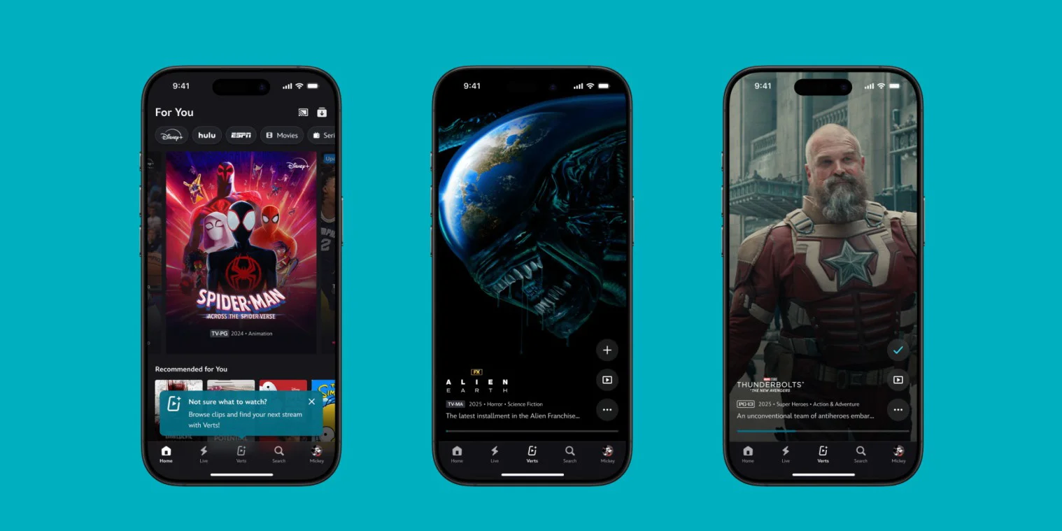 Disney+ Launches Vertical Video Feature 'Verts' for Short-Form Movie Content